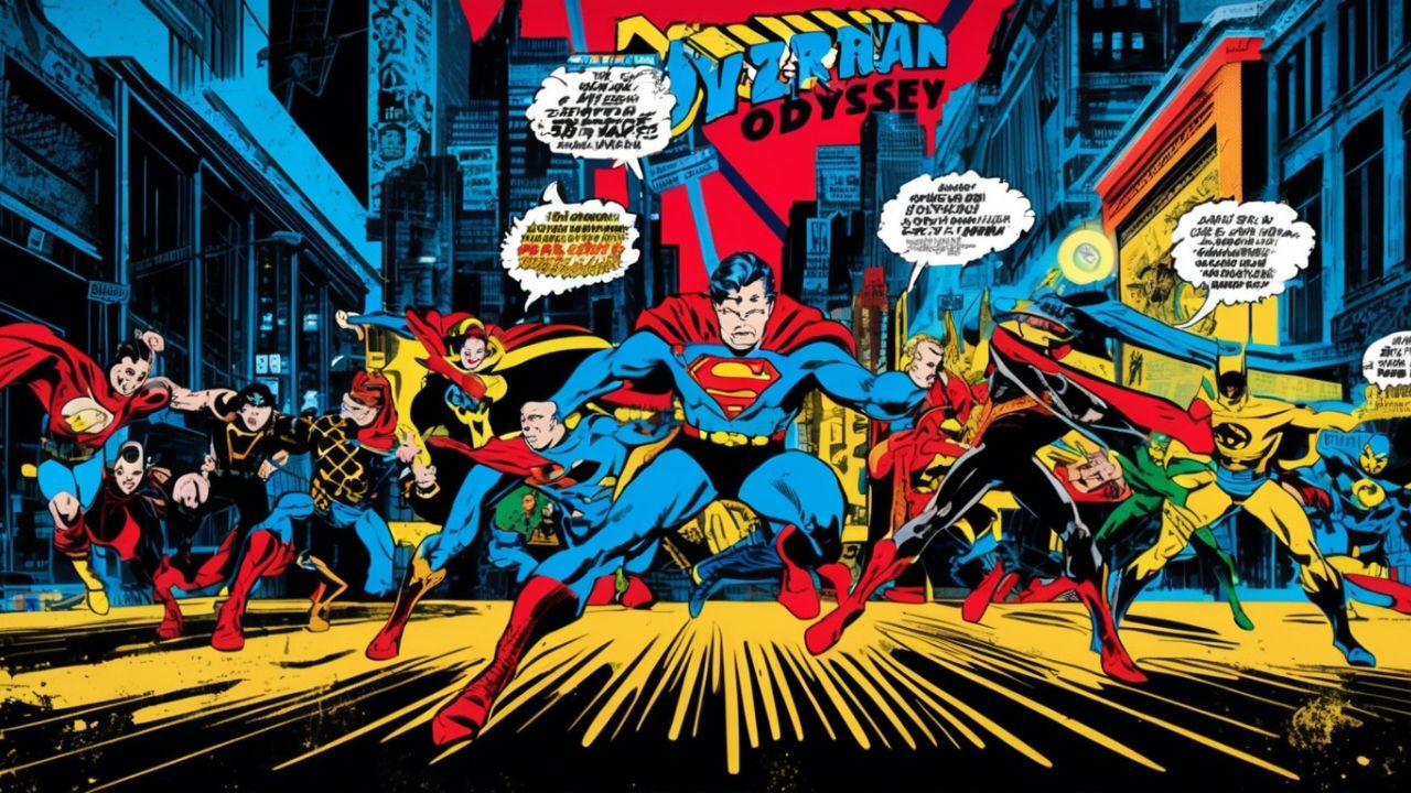 Urban Odyssey: A Dynamic Journey Through Nostalgic Comic Legends